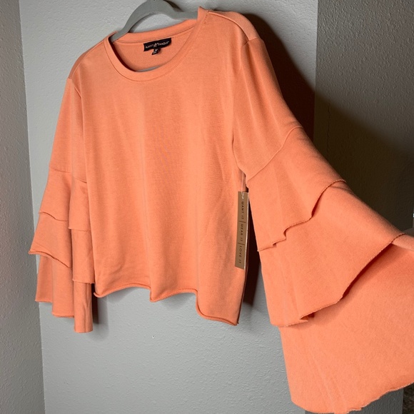 NWT Almost Famous Tiered Bell Sleeve Sweater - Picture 2 of 6